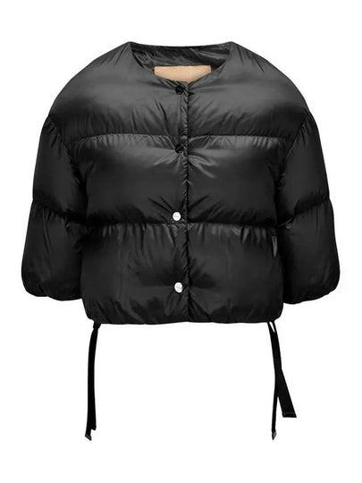 SEICO button crop padded jacket black 2429486025 009 - MAX MARA - BALAAN 2