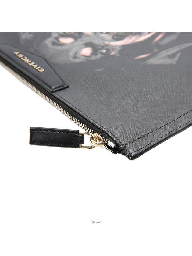 Rottweiler black medium clutch zipper pouch - GIVENCHY - BALAAN 6