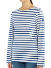 Minquiers Modern Stripe Long Sleeve T-Shirt White Blue - SAINT JAMES - BALAAN 8