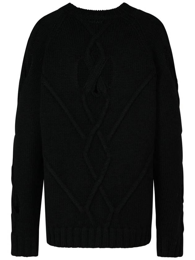 Versace Black Wool Blend Sweater - VERSACE - BALAAN 3