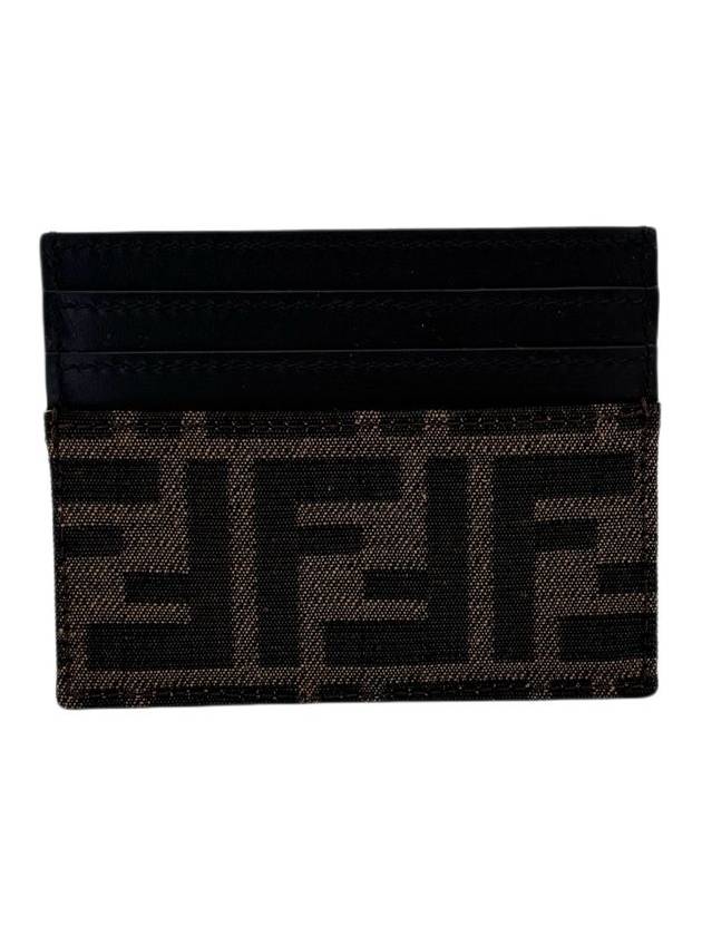 FF Logo Card Wallet Brown - FENDI - BALAAN 3