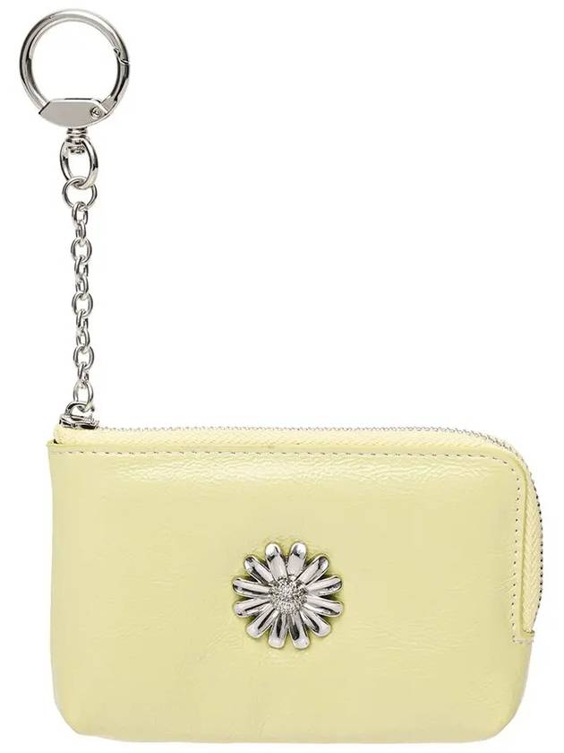 Daisy Keyring Coin Zipper Card Wallet Pouch Pale Lemon - LE MASQUE - BALAAN 2