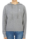 Embroidered Logo Cashmere Hoodie Grey - SPORTY & RICH - BALAAN 2