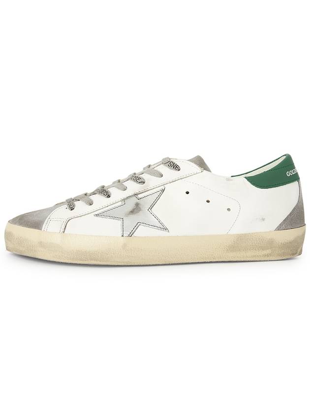 Superstar Green Heel Tab Leather Sneakers White - GOLDEN GOOSE - BALAAN 4