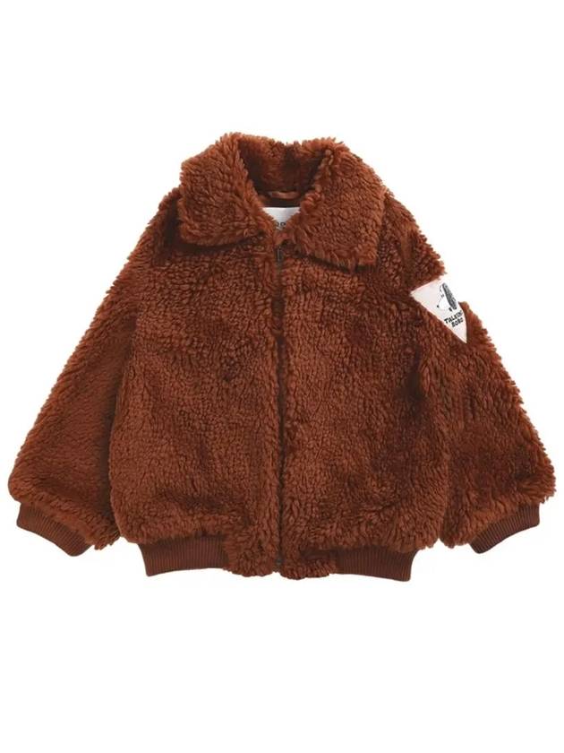 Kids Dog Logo Patch Jacket Brown 221AC119 513 - BOBO CHOSES - BALAAN 1