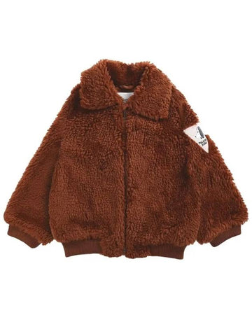 Kids Dog Logo Patch Jacket Brown 221AC119 513 - BOBO CHOSES - BALAAN 1