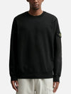 Wappen Patch Crew Neck Sweatshirt Black - STONE ISLAND - BALAAN 5