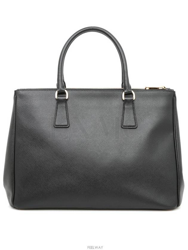 Galleria Saffiano Large Tote BN2274 Black Gold Plated Warranty - PRADA - BALAAN 4