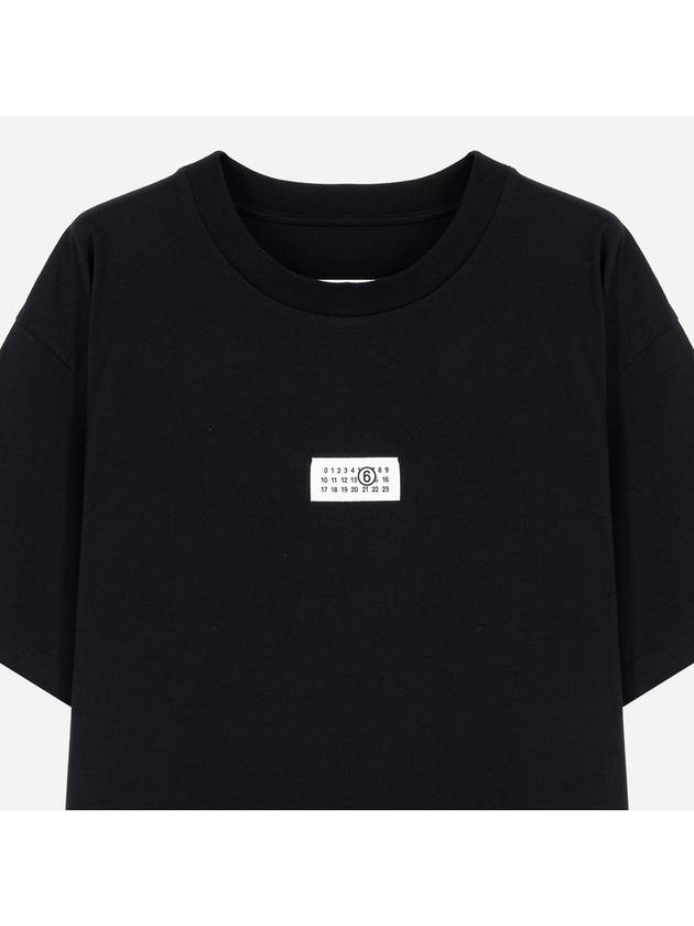 Logo Crew Neck Short Sleeve T-Shirt Black - MAISON MARGIELA - BALAAN 3