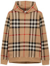 Check Cotton Jacquard Hoodie Beige - BURBERRY - BALAAN 1