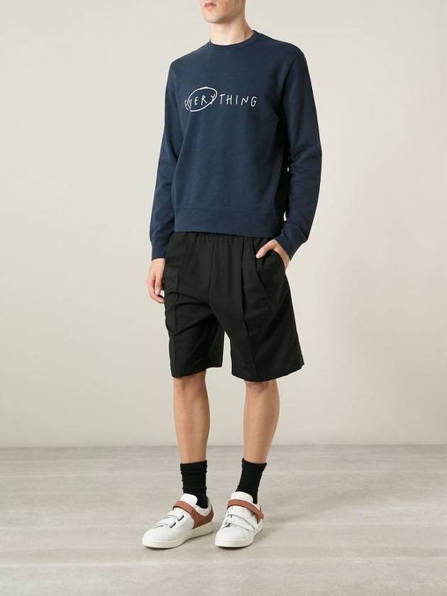 Everything Typo Sweatshirt Navy - ACNE STUDIOS - BALAAN 3