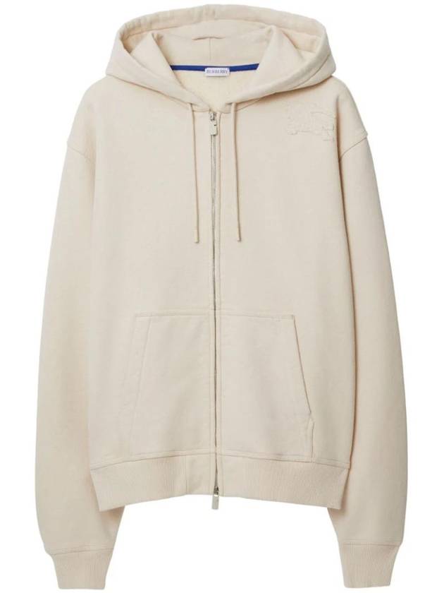 Logo Cotton Zip Up Hoodie Soap - BURBERRY - BALAAN 1