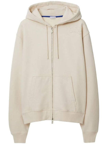 Logo Cotton Zip Up Hoodie Soap - BURBERRY - BALAAN 1