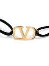 Valentino 3Y2J0Q15 GTQ 0NO J0Q15 Garavani V logo leather bracelet - RED VALENTINO - BALAAN 4