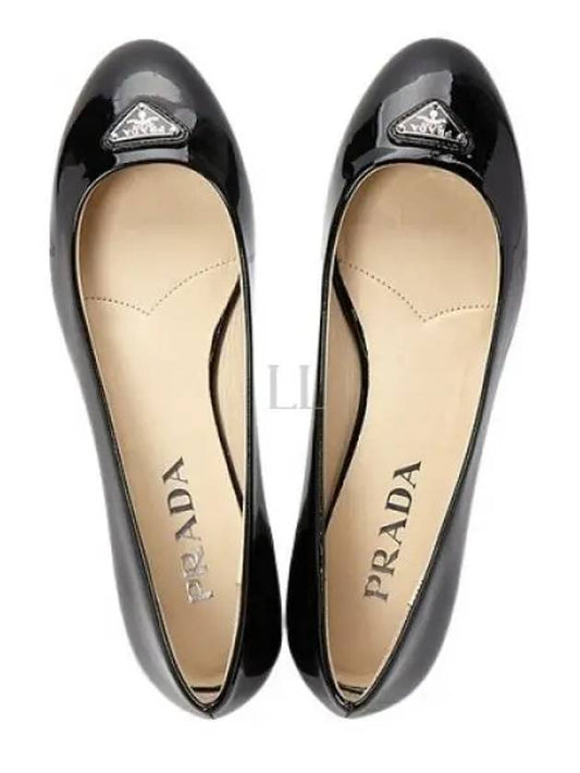 Women's Patent Leather Ballerina Black - PRADA - BALAAN 2