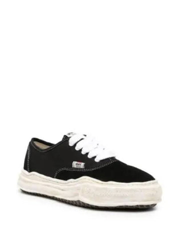 A12FW729 Black Baker OG Sole Canvas Suede Low Top Sneakers - MIHARA YASUHIRO - BALAAN 1