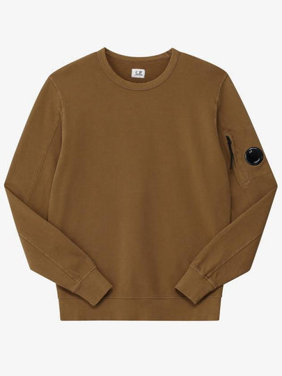 Lens Wappen Light Fleece Sweatshirt Brown - CP COMPANY - BALAAN 2