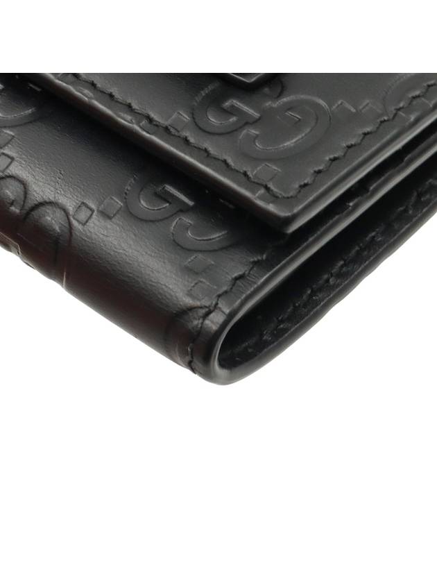 Black GG Micro Cima Leather Folder Key Holder - GUCCI - BALAAN 7