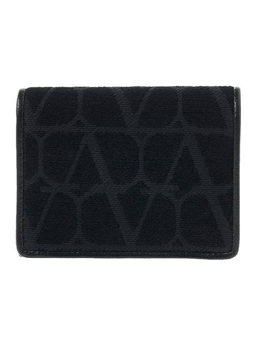 Toile Iconographe Half Wallet Black - VALENTINO - BALAAN 1