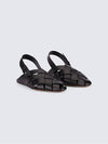 Alfie Intrecciato Leather Mule Sandals Black - BOTTEGA VENETA - BALAAN 3