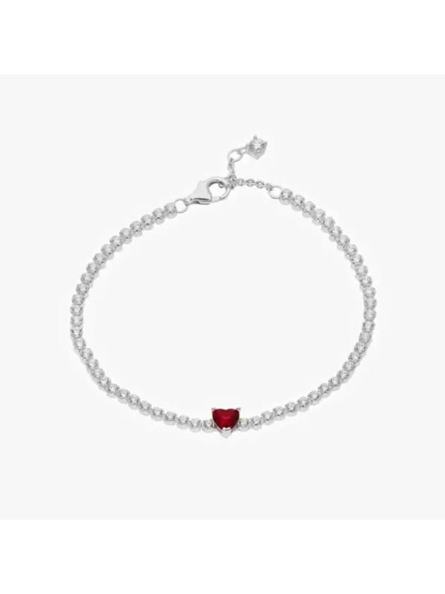 Sparkling Heart Tennis Bracelet Silver - PANDORA - BALAAN 3