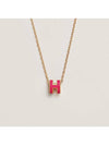 Mini Pop H Pendant Necklace Gold Rose Mexico - HERMES - BALAAN 3