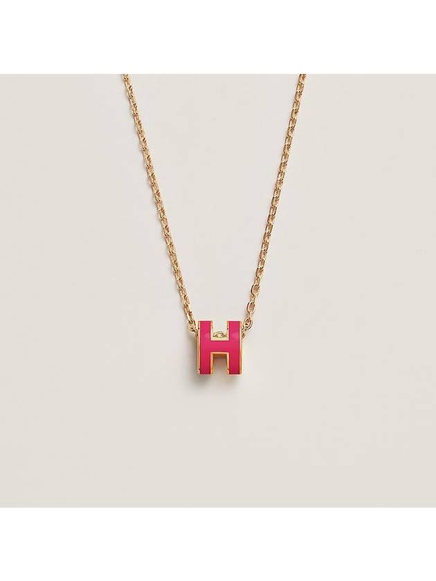 Mini Pop H Pendant Necklace Gold Rose Mexico - HERMES - BALAAN 3