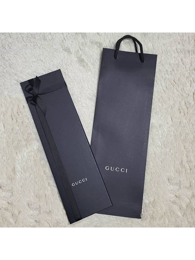 Interlocking G Stripe Silk Tie Navy - GUCCI - BALAAN 7