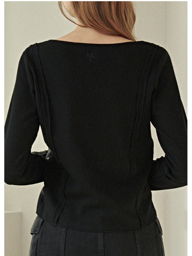 Tangi Strap Point Long Sleeve T-Shirt Black - MICANE - BALAAN 6