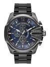 Mega Chief Stainless Steel Watch Blue Gunmetal Grey - DIESEL - BALAAN 3