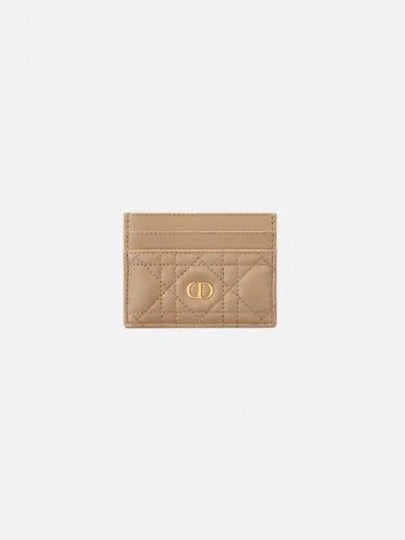 Caro 5 Slot Supple Cannage Calfskin Card Wallet Biscuit - DIOR - BALAAN 2