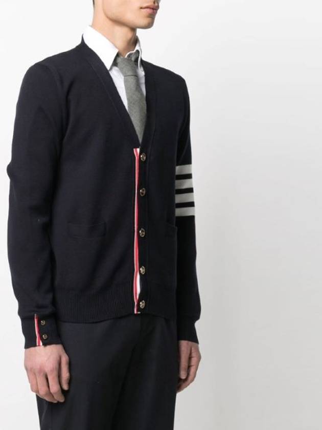 Milano Stitch 4 Bar Cardigan Navy - THOM BROWNE - BALAAN 4