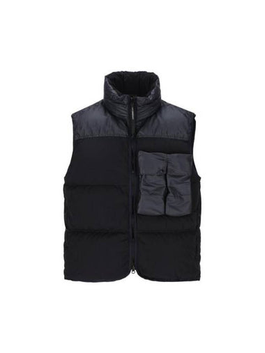 Eco Chrome-R Mixed Down Vest Navy - CP COMPANY - BALAAN 1