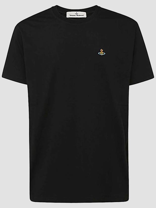 ORB Logo Cotton Short Sleeve T-Shirt Black - VIVIENNE WESTWOOD - BALAAN 6