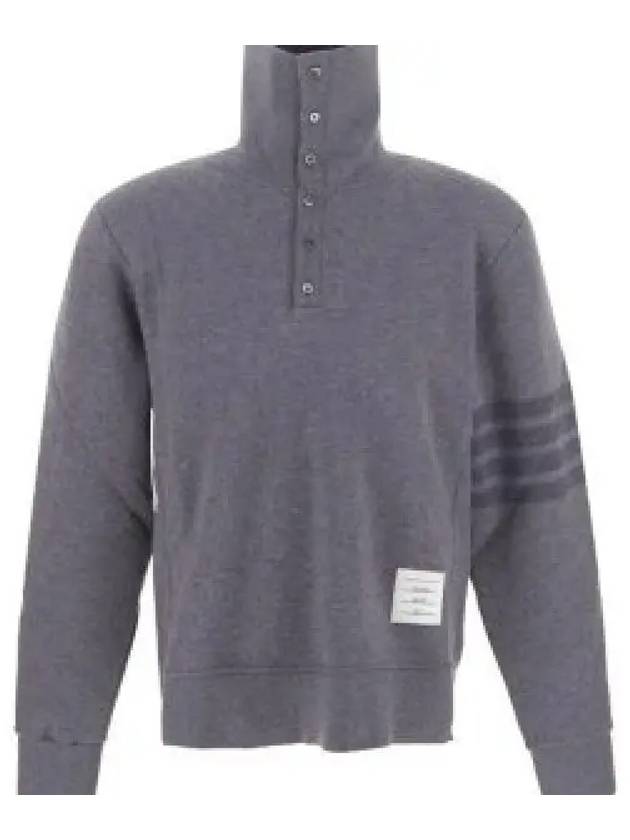 4-Bar Funnel Neck Pullover Knit Top Grey - THOM BROWNE - BALAAN 2