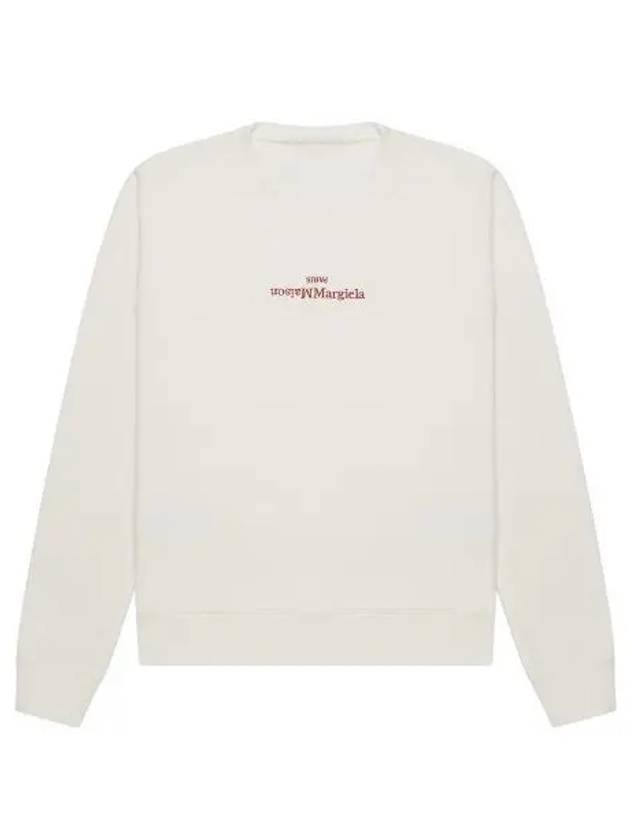 Stitched chest logo sweatshirt ivory men 233963 - MAISON MARGIELA - BALAAN 2