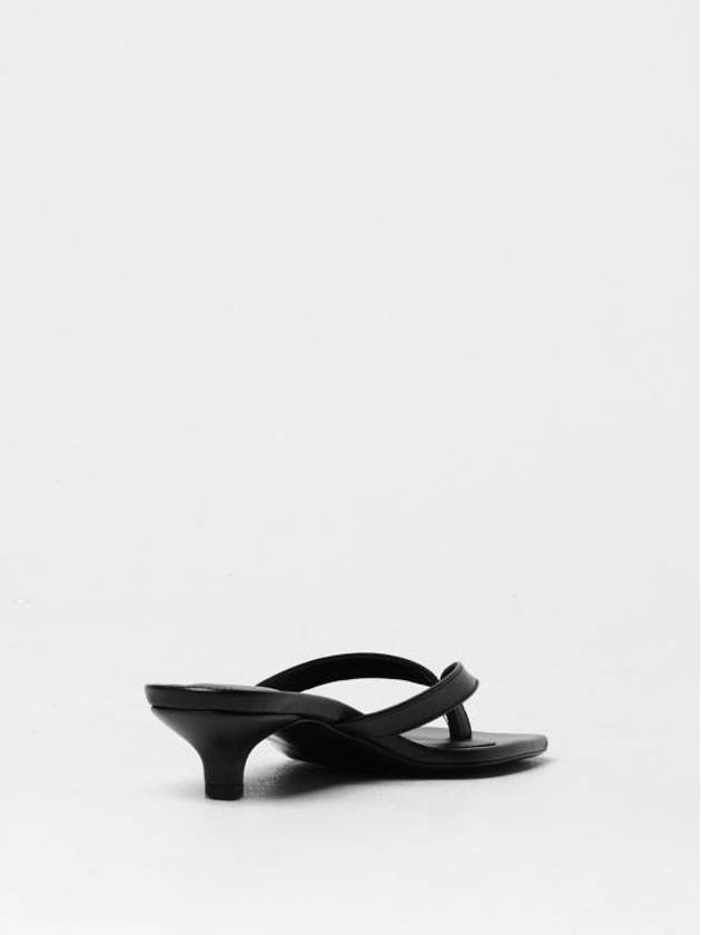 leather heel flip flops black - TOTEME - BALAAN 4