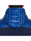 Grenoble logo patch zip-up padded navy - MONCLER - BALAAN 10