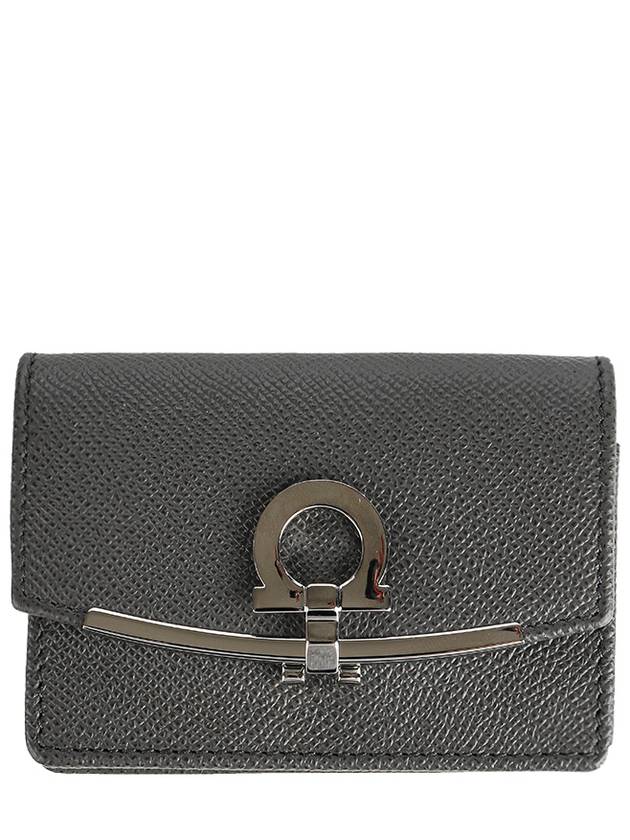 Women’s Card Wallet 22 D198 DARK GRAY 0762995 - SALVATORE FERRAGAMO - BALAAN 1