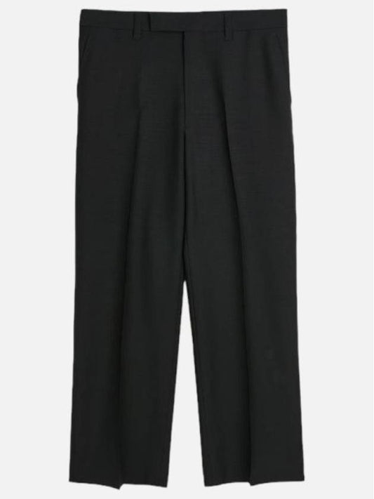 Men Straight Mohair Wool Black Pants UP0178 1P3Z F0002 - PRADA - BALAAN 1