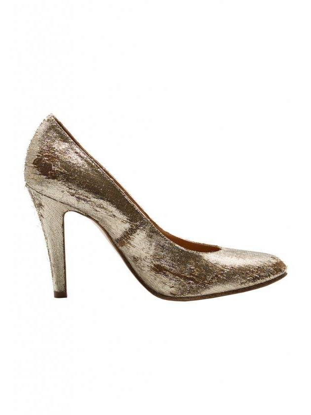 Maison Margiela Pump With Destroyed Effect Gold Lurex Fabric Shoes - MAISON MARGIELA - BALAAN 1