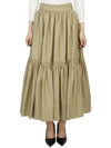 plaid mid pleated skirt beige - DIOR - BALAAN.