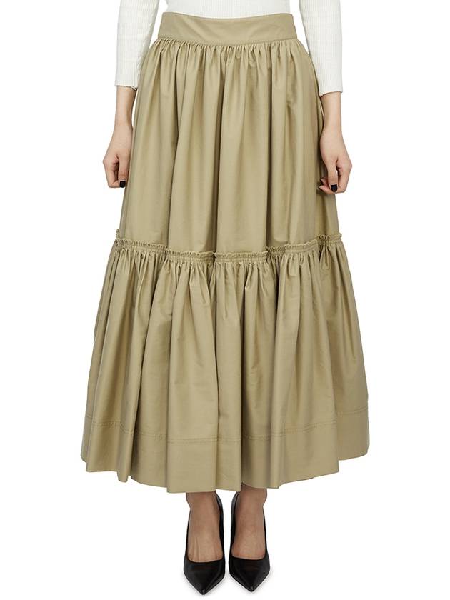 Flare Midi Pleats Skirt Beige - DIOR - BALAAN 2