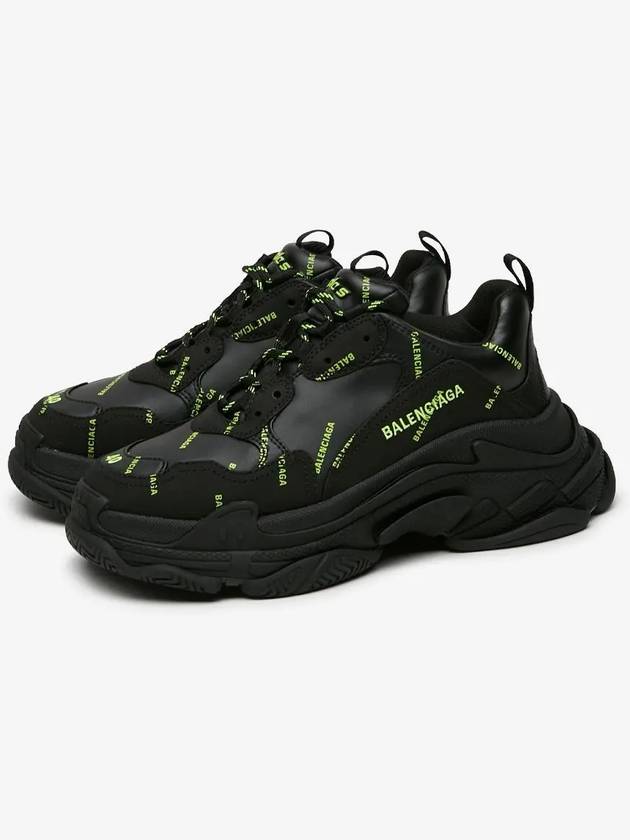 All Over Triple S Low Top Sneakers Black - BALENCIAGA - BALAAN 3