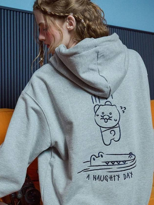 Kakao Friends Noty Day Hooded Top Gray - CPGN STUDIO - BALAAN 1