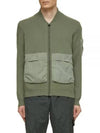 Cotton Mixed Bomber Cardigan Green - CP COMPANY - BALAAN 2