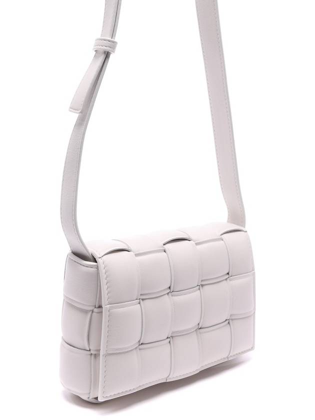 Cassette Intrecciato Padded Small Cross Bag White - BOTTEGA VENETA - BALAAN 4