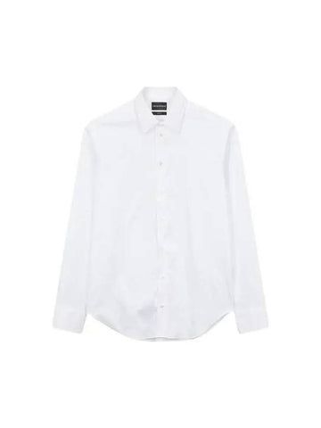 Men s Slim Fit Stretch Shirt White 270640 - EMPORIO ARMANI - BALAAN 1