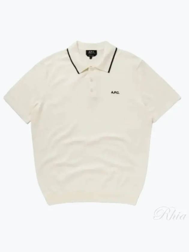 Flynn Cotton Polo Shirt White - A.P.C. - BALAAN 2