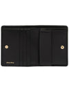 Matelasse Leather Half Wallet Black - MIU MIU - BALAAN 4